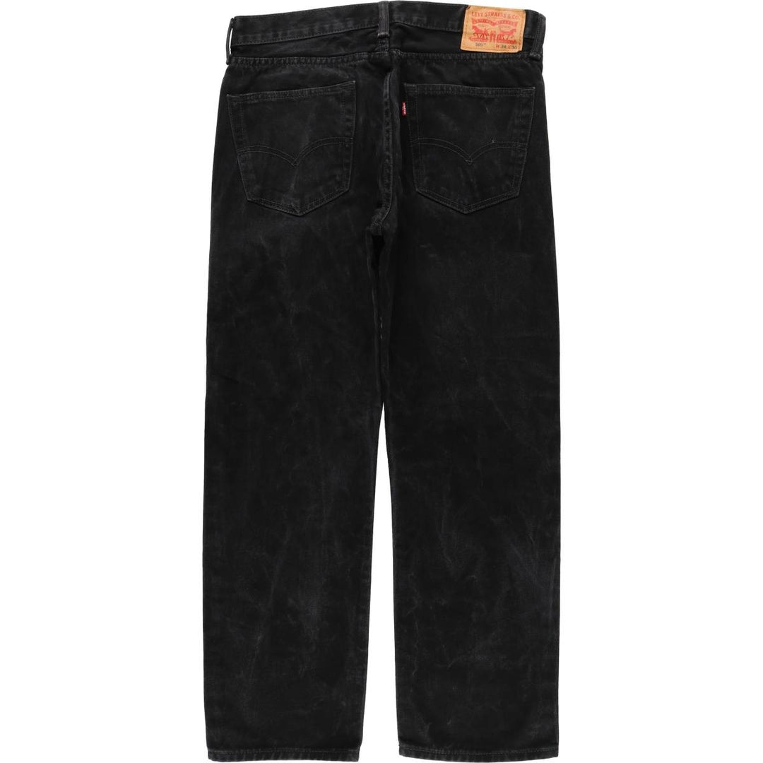Levi's 505 Black Denim Tapered Denim Pants for Men, W34 equivalent cotton black type Vintage Second Hand