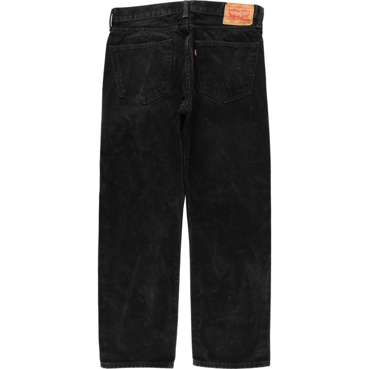 Levi's 505 Black Denim Tapered Denim Pants for Men, W34 equivalent cotton black type Vintage Second Hand