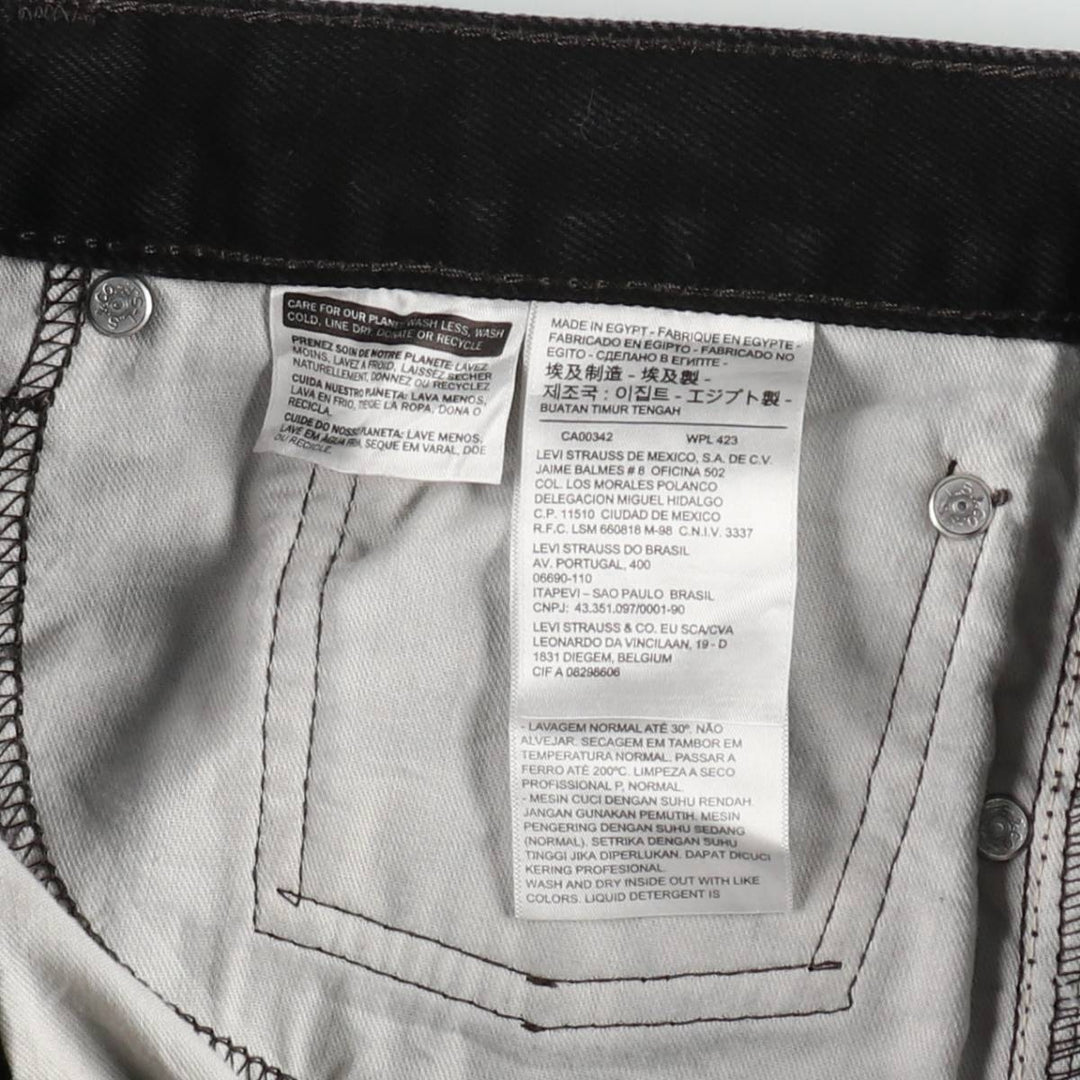 Levi's 505 Black Denim Tapered Denim Pants for Men, W34 equivalent cotton black type Vintage Second Hand