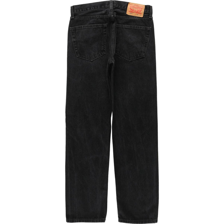 Levi's 505 Black Denim Tapered Denim Pants for Men, W32 equivalent cotton black type Vintage Second Hand