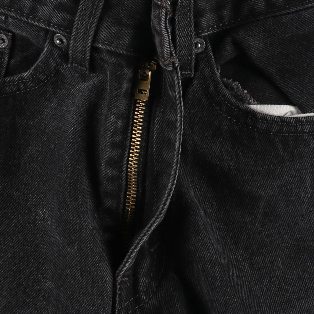 Levi's 505 Black Denim Tapered Denim Pants for Men, W32 equivalent cotton black type Vintage Second Hand