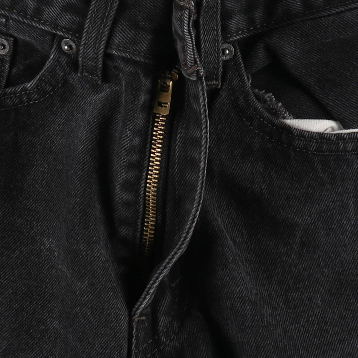 Levi's 505 Black Denim Tapered Denim Pants for Men, W32 equivalent cotton black type Vintage Second Hand