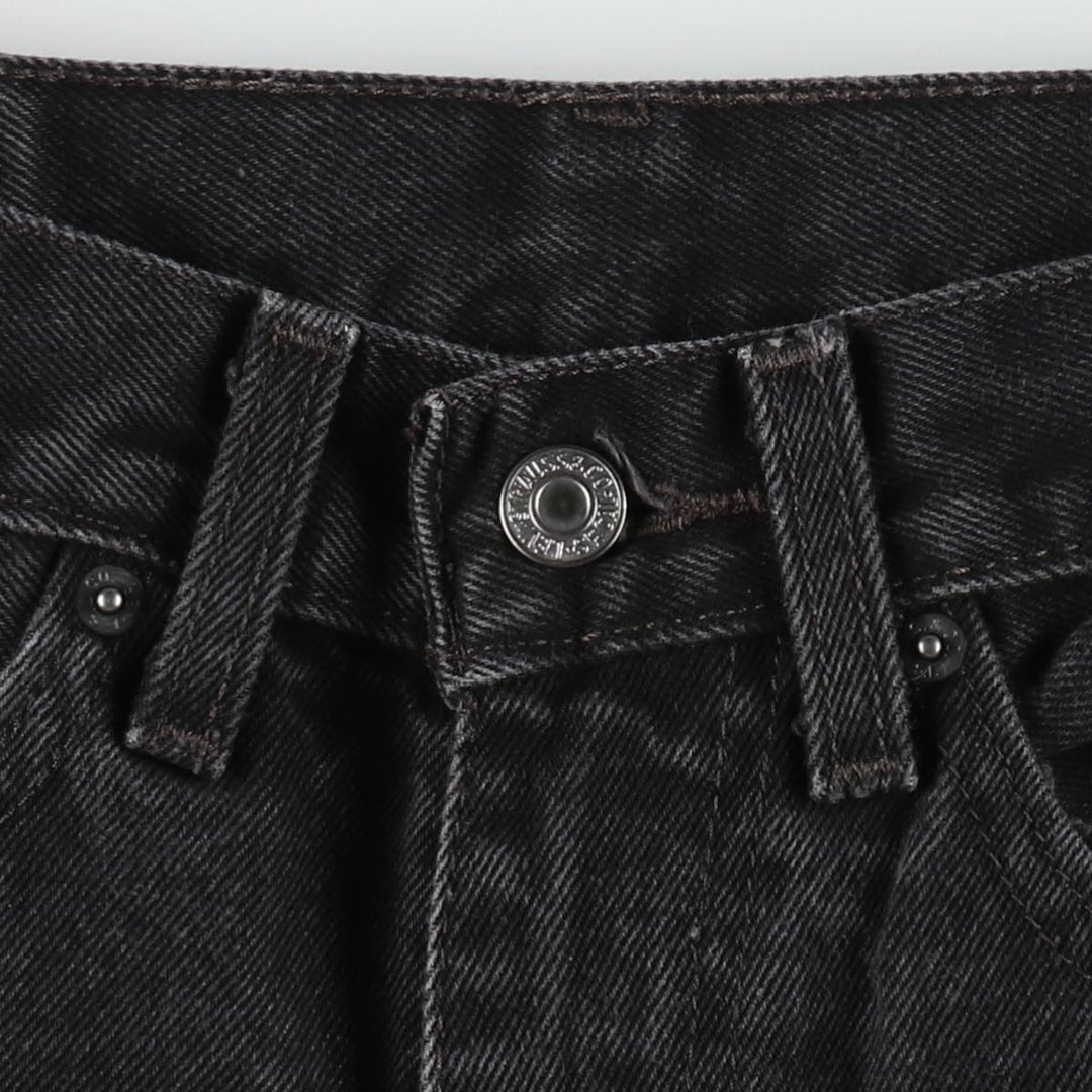Levi's 505 Black Denim Tapered Denim Pants for Men, W32 equivalent cotton black type Vintage Second Hand