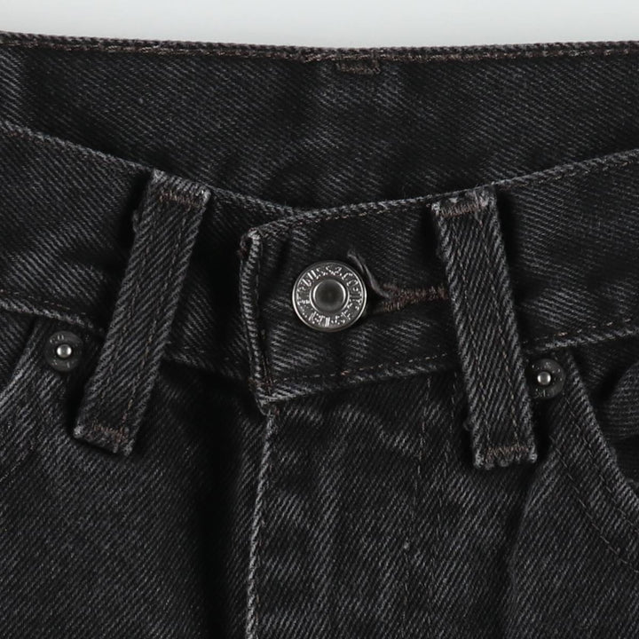 Levi's 505 Black Denim Tapered Denim Pants for Men, W32 equivalent cotton black type Vintage Second Hand