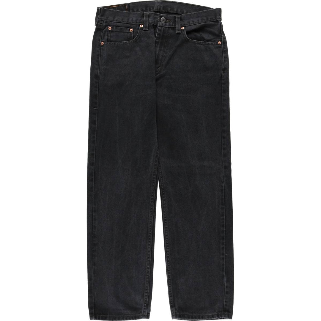 Levi's 505 Black Denim Tapered Denim Pants for Men, W33 equivalent cotton black type Vintage Second Hand