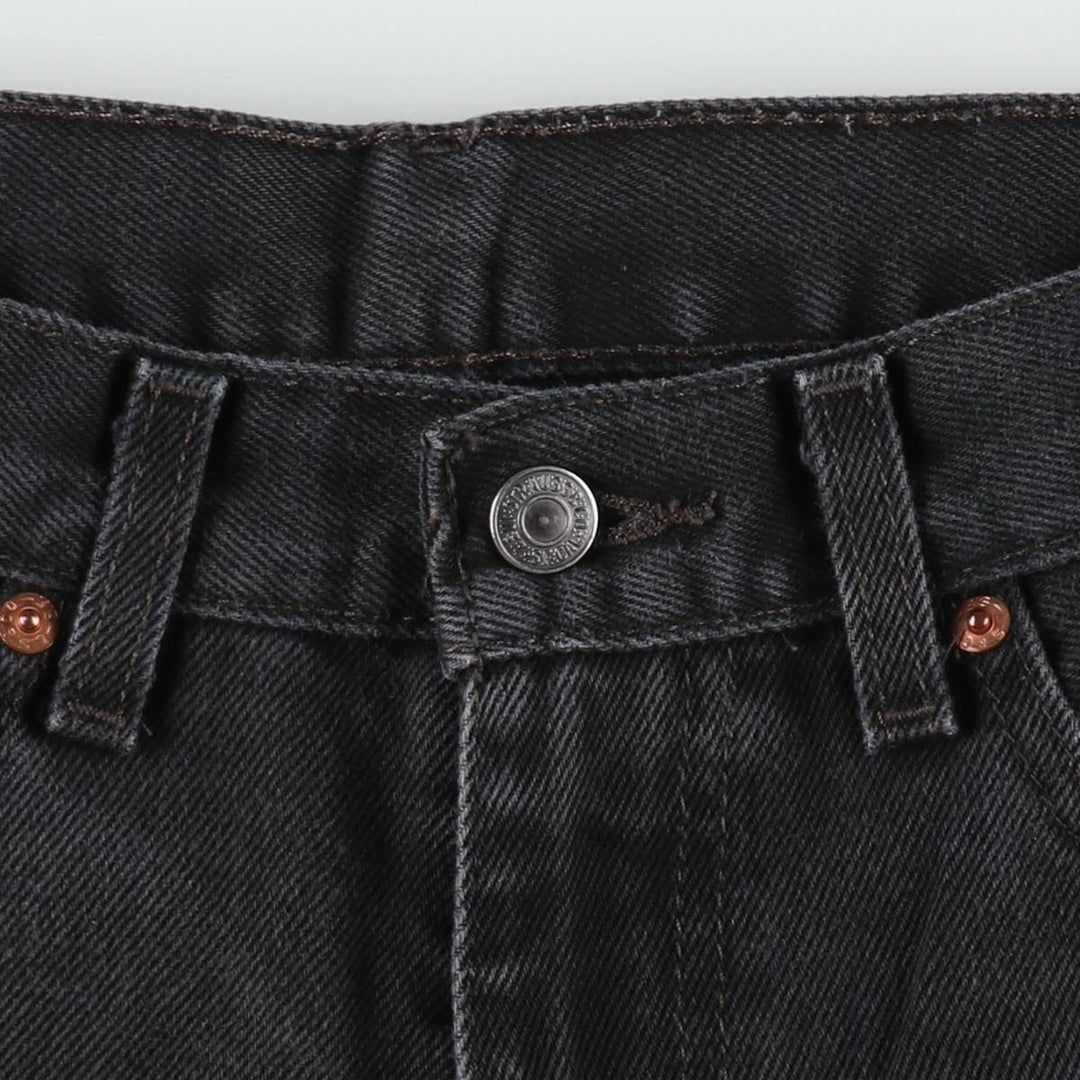 Levi's 505 Black Denim Tapered Denim Pants for Men, W33 equivalent cotton black type Vintage Second Hand