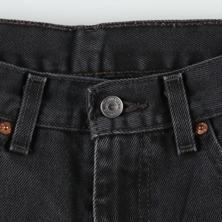 Levi's 505 Black Denim Tapered Denim Pants for Men, W33 equivalent cotton black type Vintage Second Hand