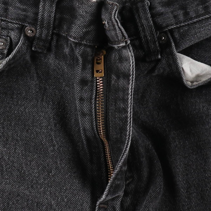 Levi's 505 Black Denim Tapered Denim Pants for Men, W34 equivalent cotton black type Vintage Second Hand