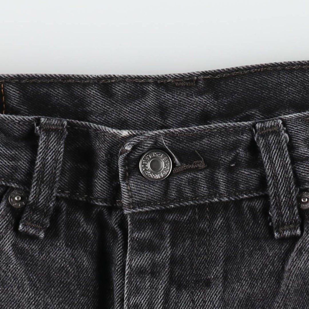 Levi's 505 Black Denim Tapered Denim Pants for Men, W34 equivalent cotton black type Vintage Second Hand