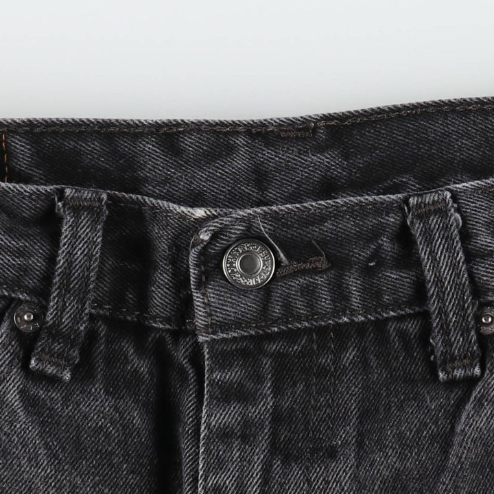 Levi's 505 Black Denim Tapered Denim Pants for Men, W34 equivalent cotton black type Vintage Second Hand