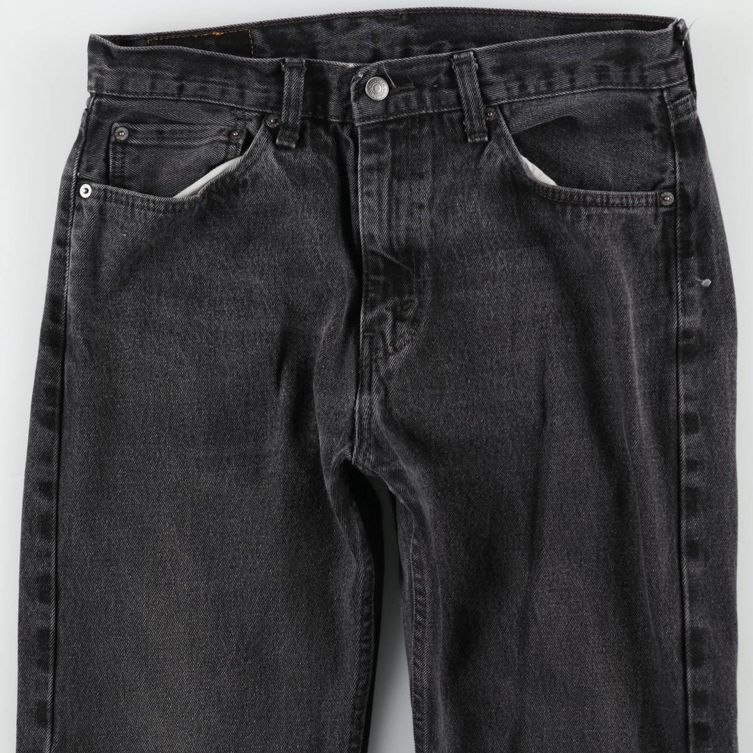 Levi's 505 Black Denim Tapered Denim Pants for Men, W34 equivalent cotton black type Vintage Second Hand