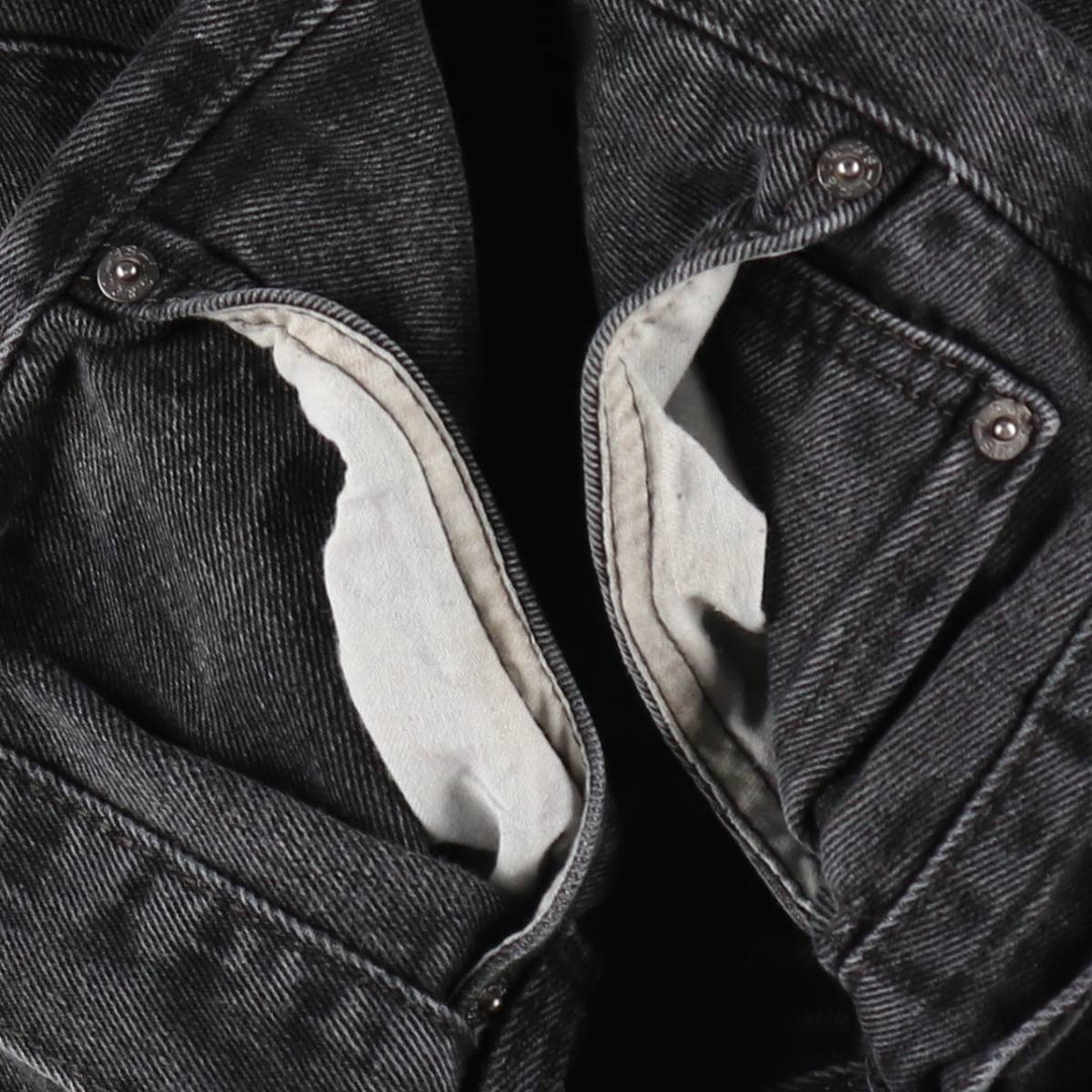 Levi's 505 Black Denim Tapered Denim Pants for Men, W34 equivalent cotton black type Vintage Second Hand