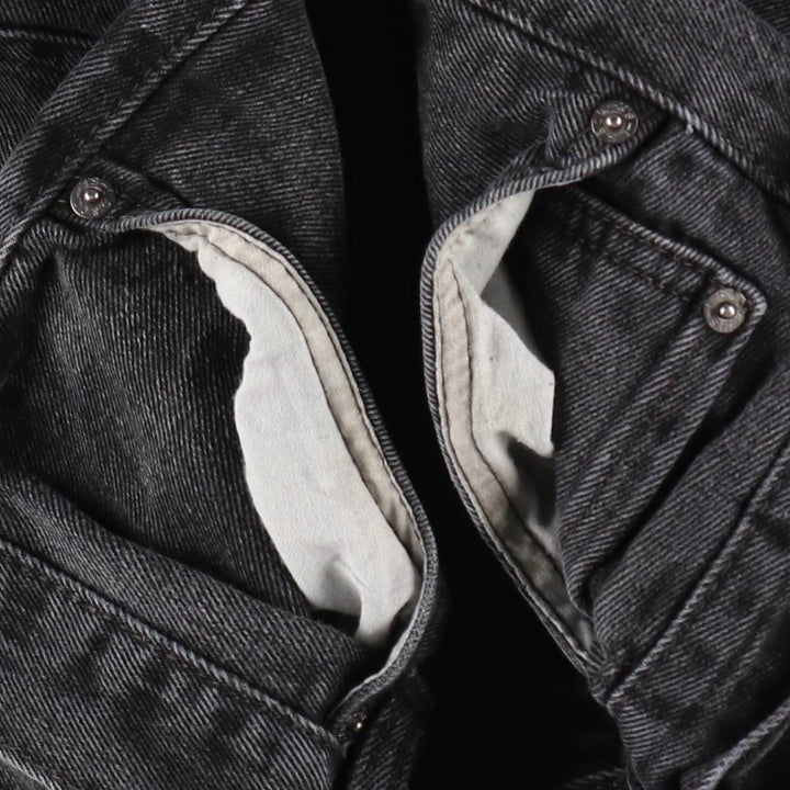 Levi's 505 Black Denim Tapered Denim Pants for Men, W34 equivalent cotton black type Vintage Second Hand