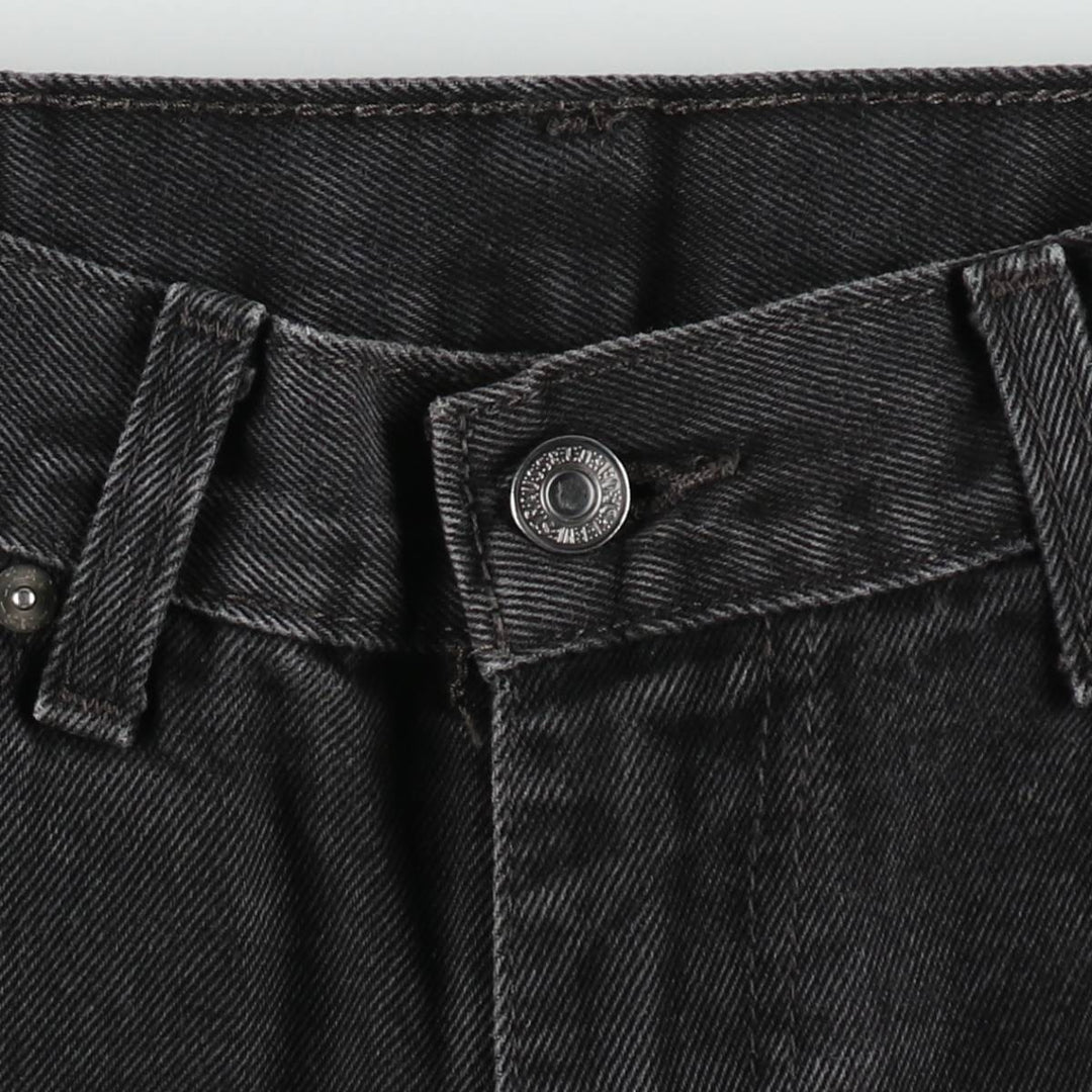 Levi's 505 Black Denim Tapered Denim Pants for Men, W34 equivalent cotton black type Vintage Second Hand