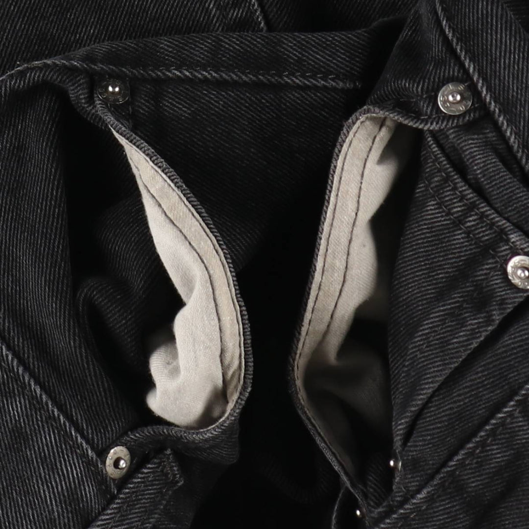 Levi's 505 Black Denim Tapered Denim Pants for Men, W34 equivalent cotton black type Vintage Second Hand