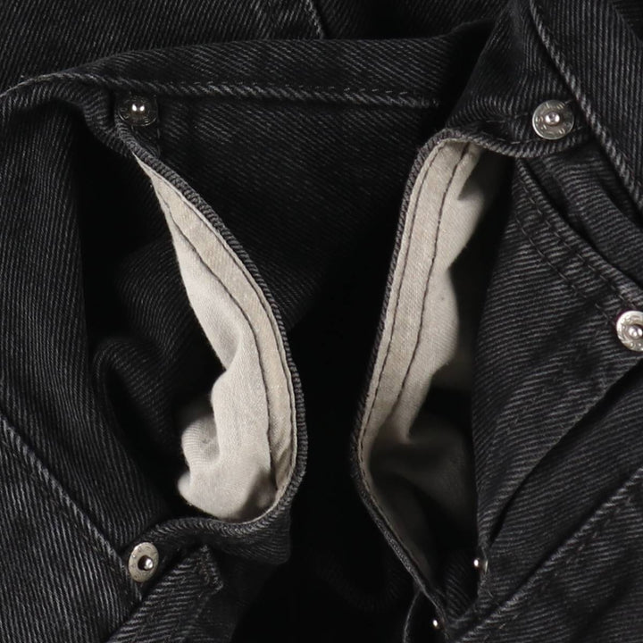 Levi's 505 Black Denim Tapered Denim Pants for Men, W34 equivalent cotton black type Vintage Second Hand