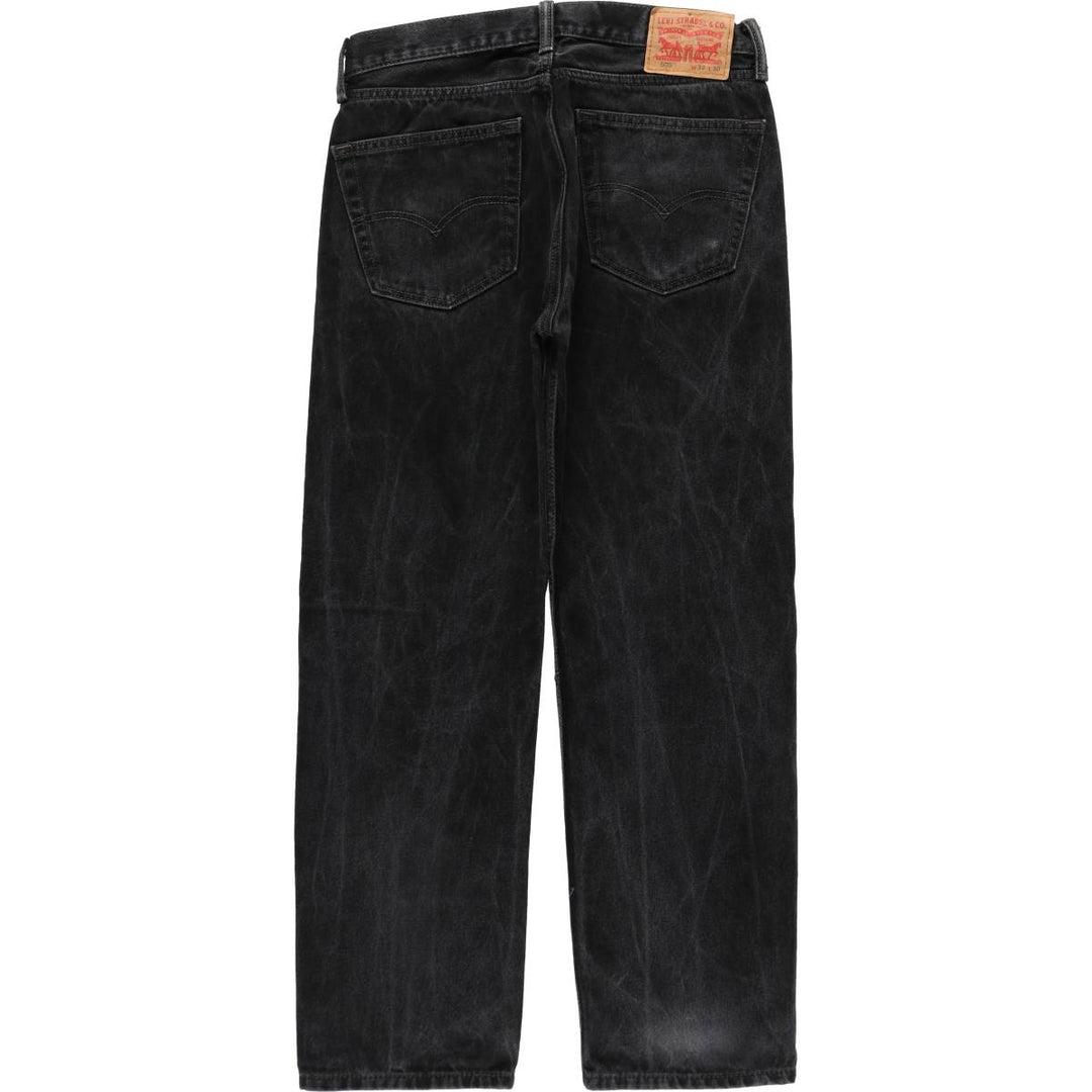 Levi's 505 Black Denim Tapered Denim Pants for Men, W33 equivalent cotton black type Vintage Second Hand
