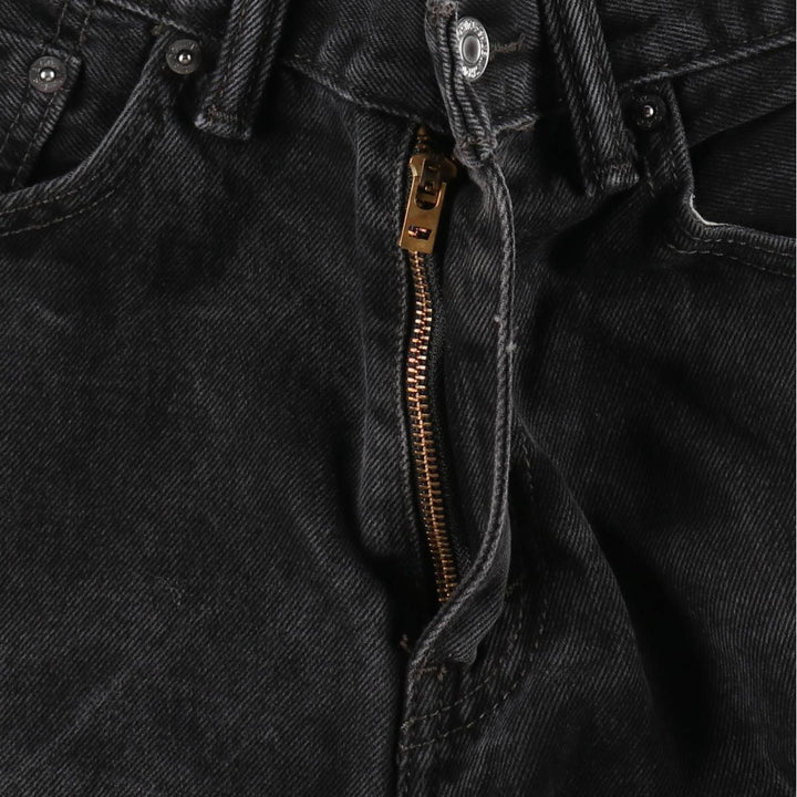Levi's 505 Black Denim Tapered Denim Pants for Men, W33 equivalent cotton black type Vintage Second Hand
