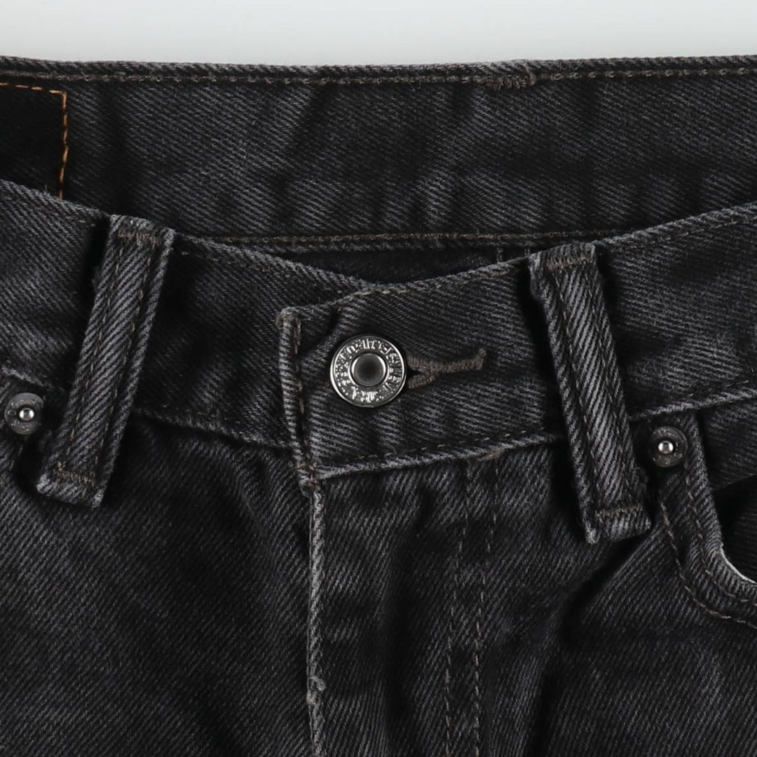 Levi's 505 Black Denim Tapered Denim Pants for Men, W33 equivalent cotton black type Vintage Second Hand