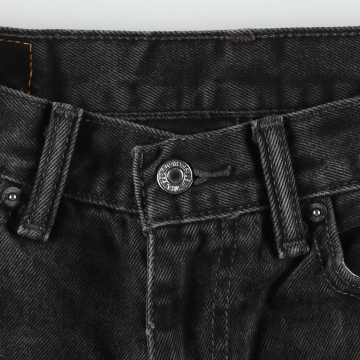 Levi's 505 Black Denim Tapered Denim Pants for Men, W33 equivalent cotton black type Vintage Second Hand