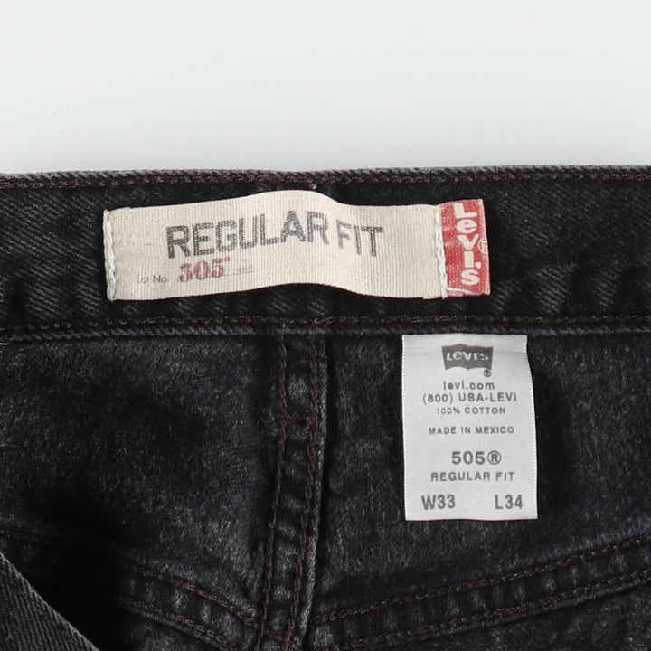 2000'S Levi's 505 Regular Fit Black Denim Tapered Denim Pants, Men's Size W31 cotton black type Vintage Second Hand