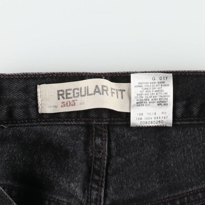 2000'S Levi's 505 Regular Fit Black Denim Tapered Denim Pants, Men's Size W31 cotton black type Vintage Second Hand