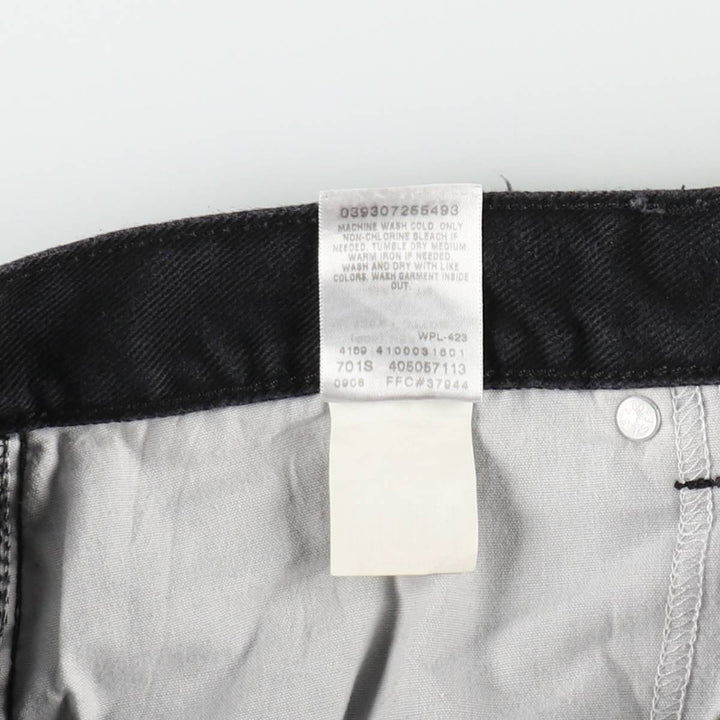 2000'S Levi's 505 Regular Fit Black Denim Tapered Denim Pants, Men's Size 36 cotton black type Vintage Second Hand