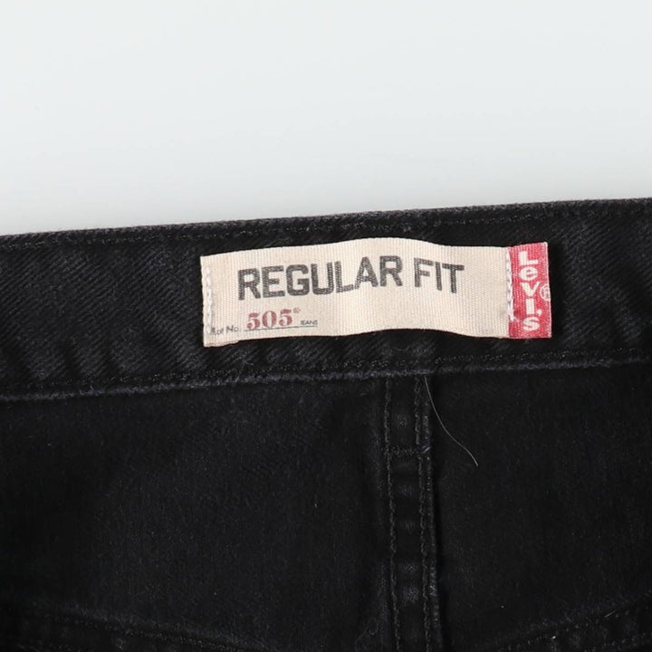 2000'S Levi's 505 Regular Fit Black Denim Tapered Denim Pants, Men's Size 36 cotton black type Vintage Second Hand