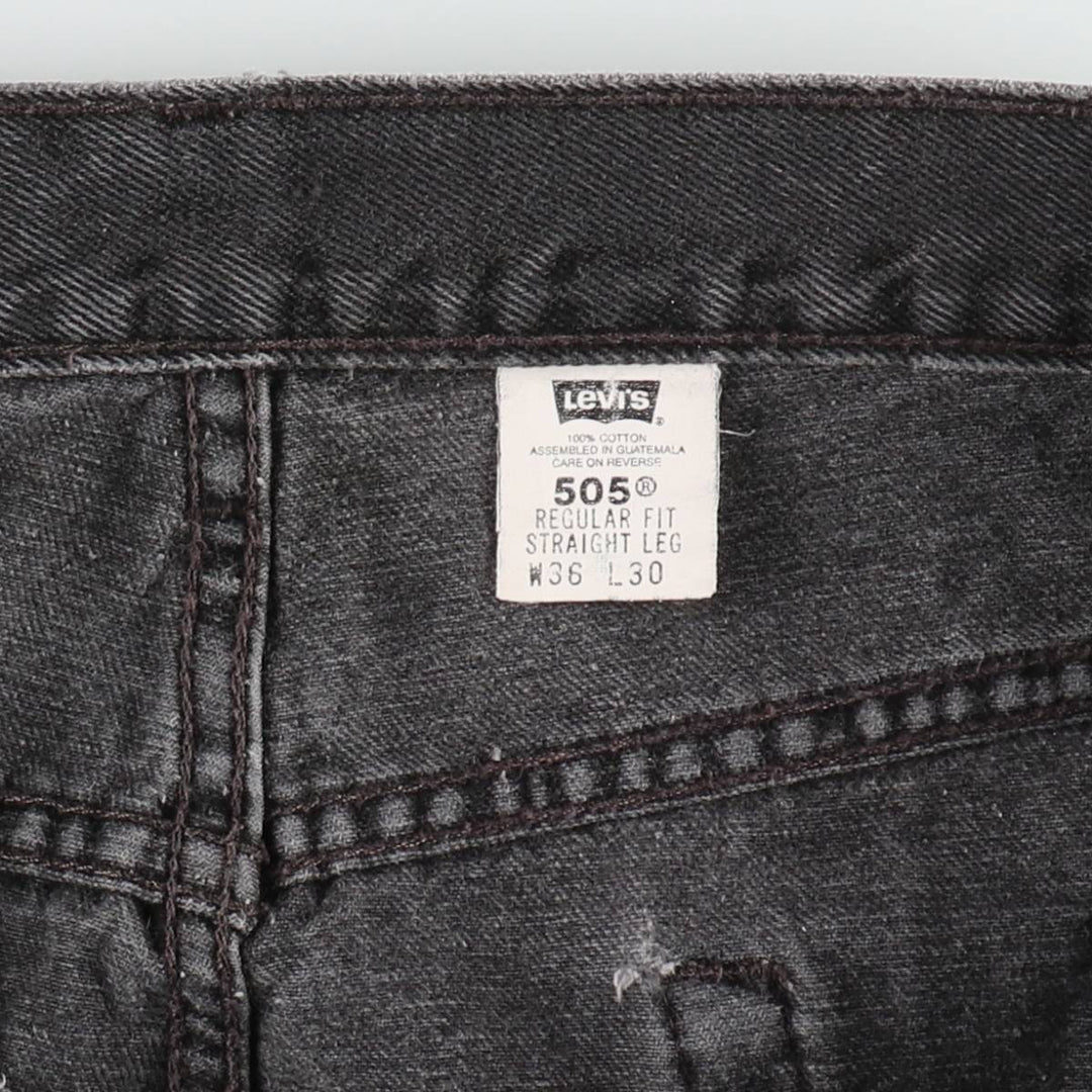 90'S Levi's 505 Black Denim Tapered Jeans, Men's Size W34 (approx.), Vintage cotton black type Vintage Second Hand