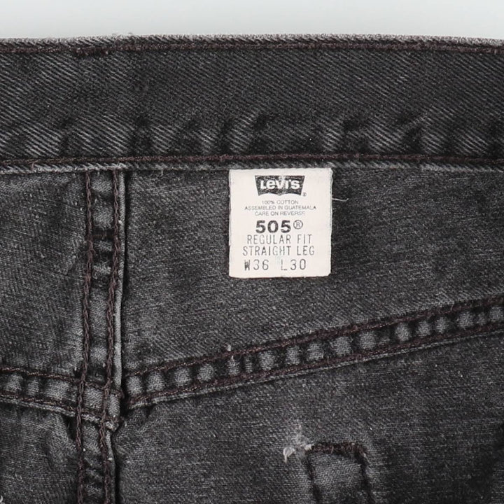 90'S Levi's 505 Black Denim Tapered Jeans, Men's Size W34 (approx.), Vintage cotton black type Vintage Second Hand