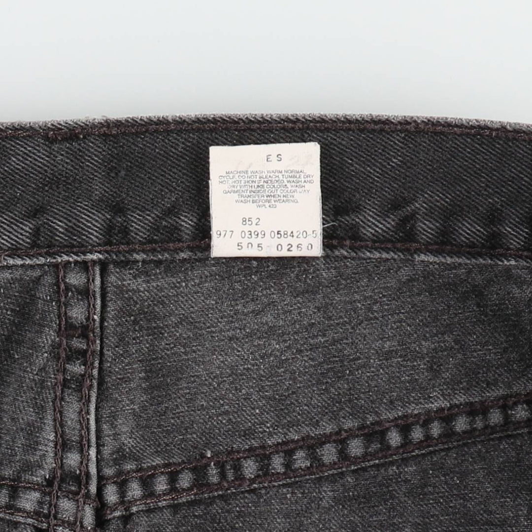 90'S Levi's 505 Black Denim Tapered Jeans, Men's Size W34 (approx.), Vintage cotton black type Vintage Second Hand