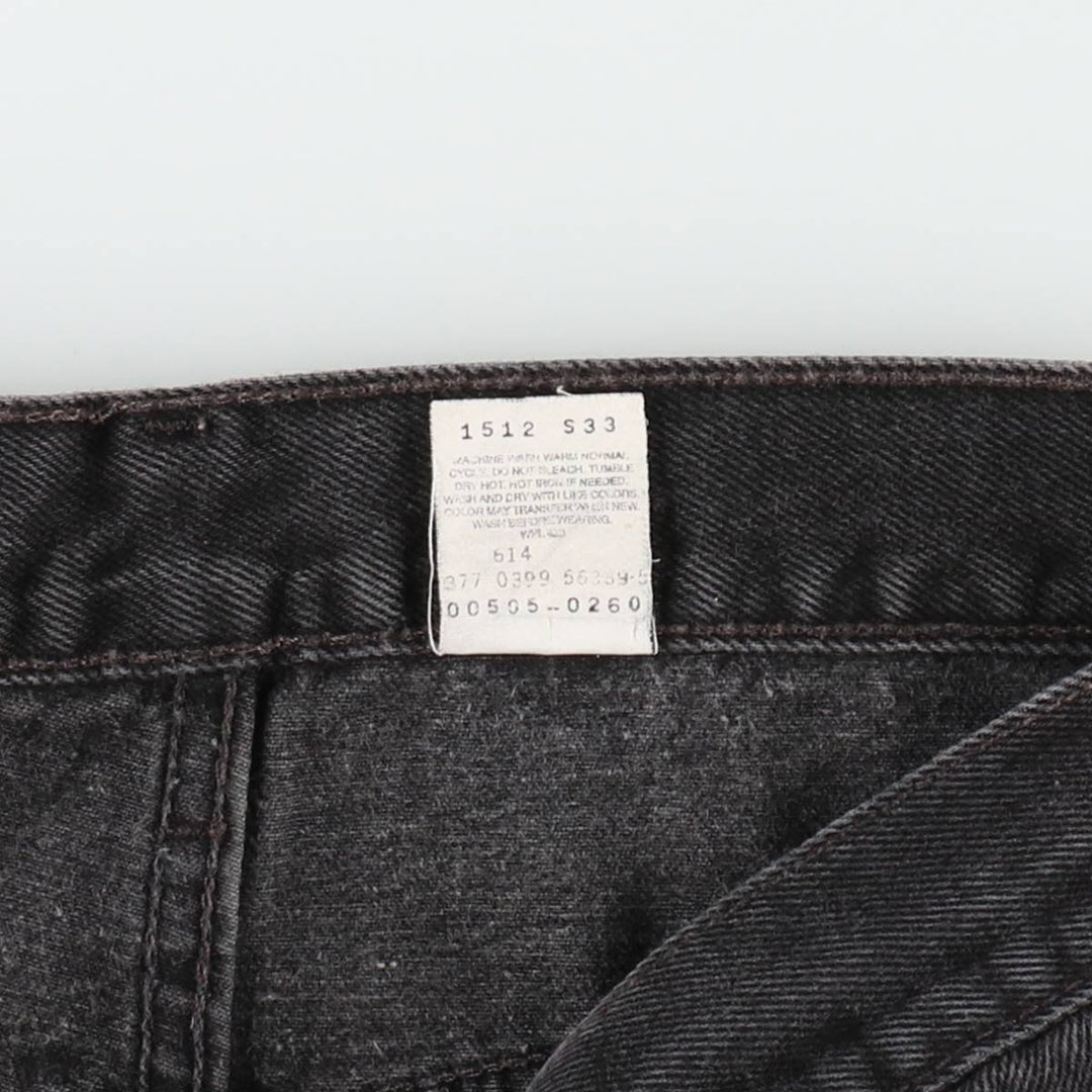 90'S Levi's 505 Black Denim Tapered Jeans, Men's Size W32 (approx.), Vintage cotton black type Vintage Second Hand