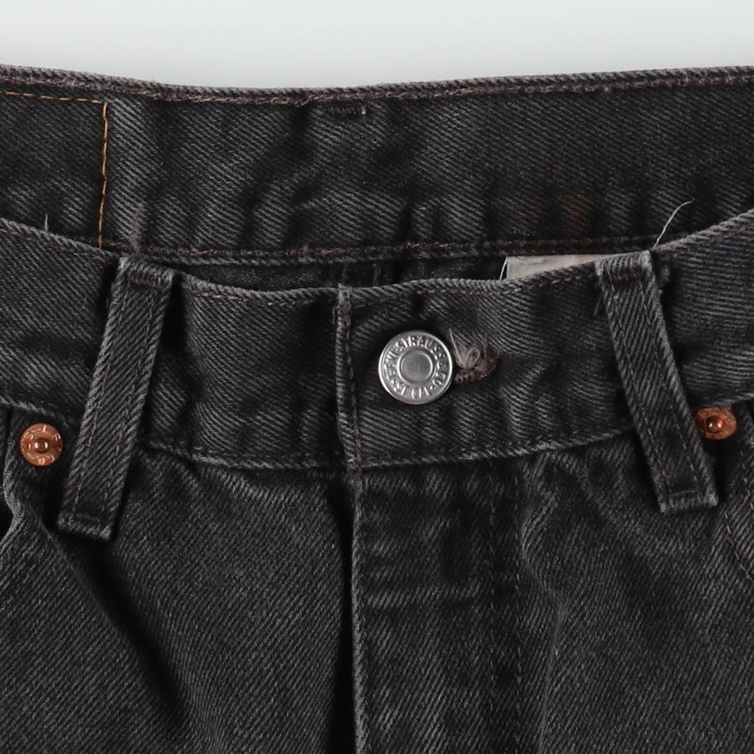 90'S Levi's 505 Black Denim Tapered Jeans, Men's Size W32 (approx.), Vintage cotton black type Vintage Second Hand