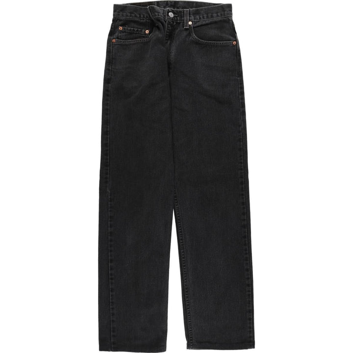 2000'S Levi's 505 Regular Fit Straight Leg Tapered Denim Pants, Black Denim, Men's Size W31 cotton black type Vintage Second Hand
