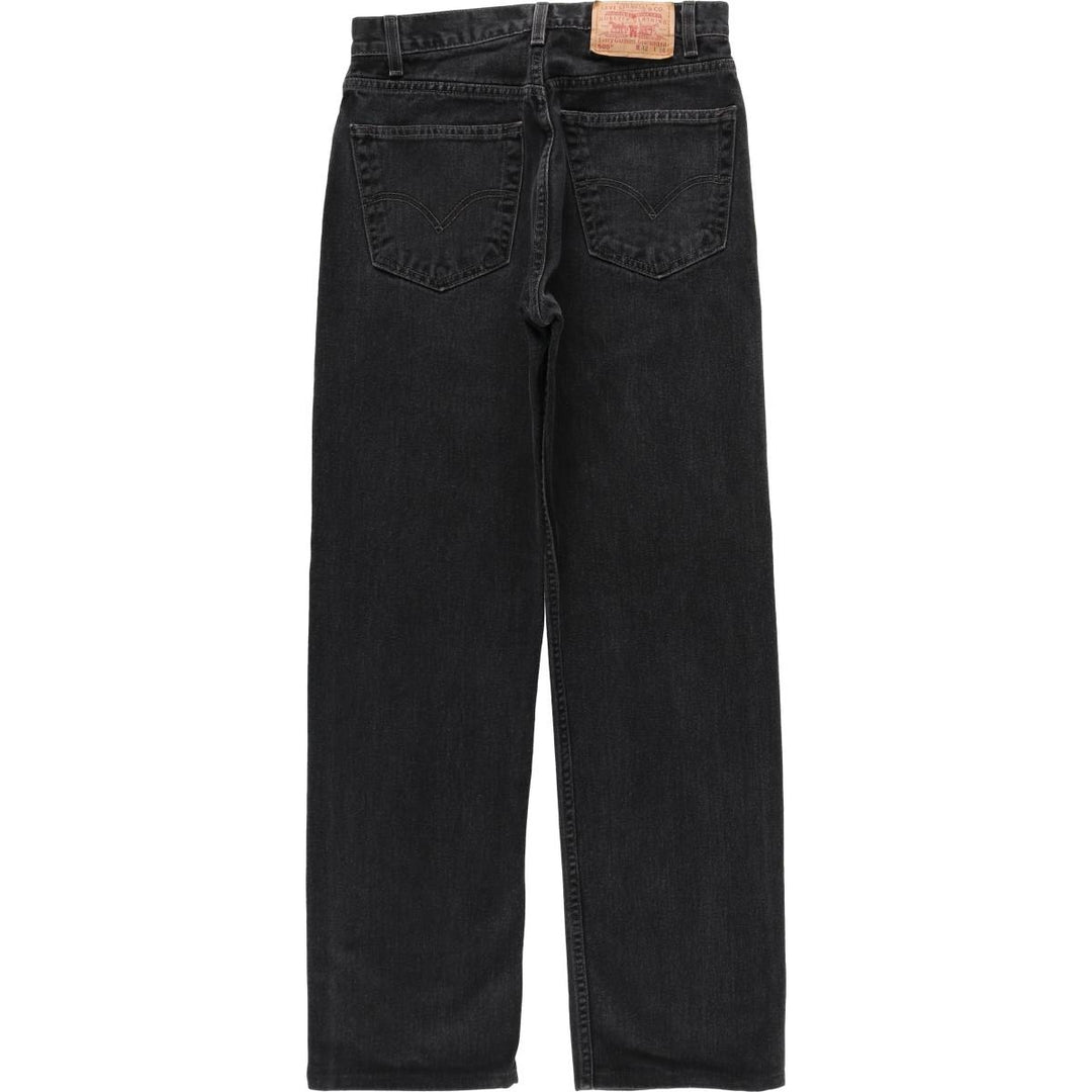 2000'S Levi's 505 Regular Fit Straight Leg Tapered Denim Pants, Black Denim, Men's Size W31 cotton black type Vintage Second Hand