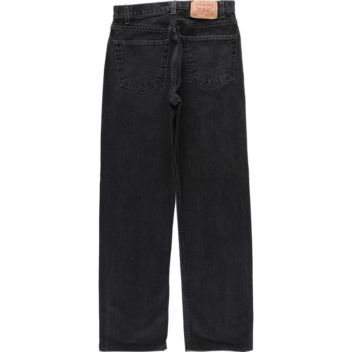 2000'S Levi's 505 Regular Fit Straight Leg Tapered Denim Pants, Black Denim, Men's Size W31 cotton black type Vintage Second Hand