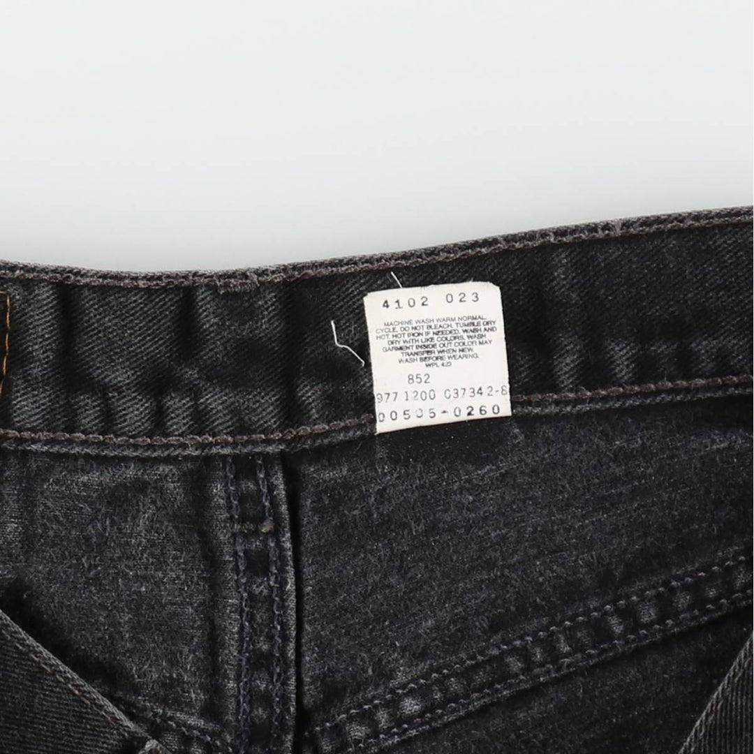 2000'S Levi's 505 Regular Fit Straight Leg Tapered Denim Pants, Black Denim, Men's Size W31 cotton black type Vintage Second Hand