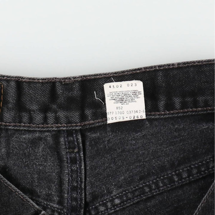 2000'S Levi's 505 Regular Fit Straight Leg Tapered Denim Pants, Black Denim, Men's Size W31 cotton black type Vintage Second Hand