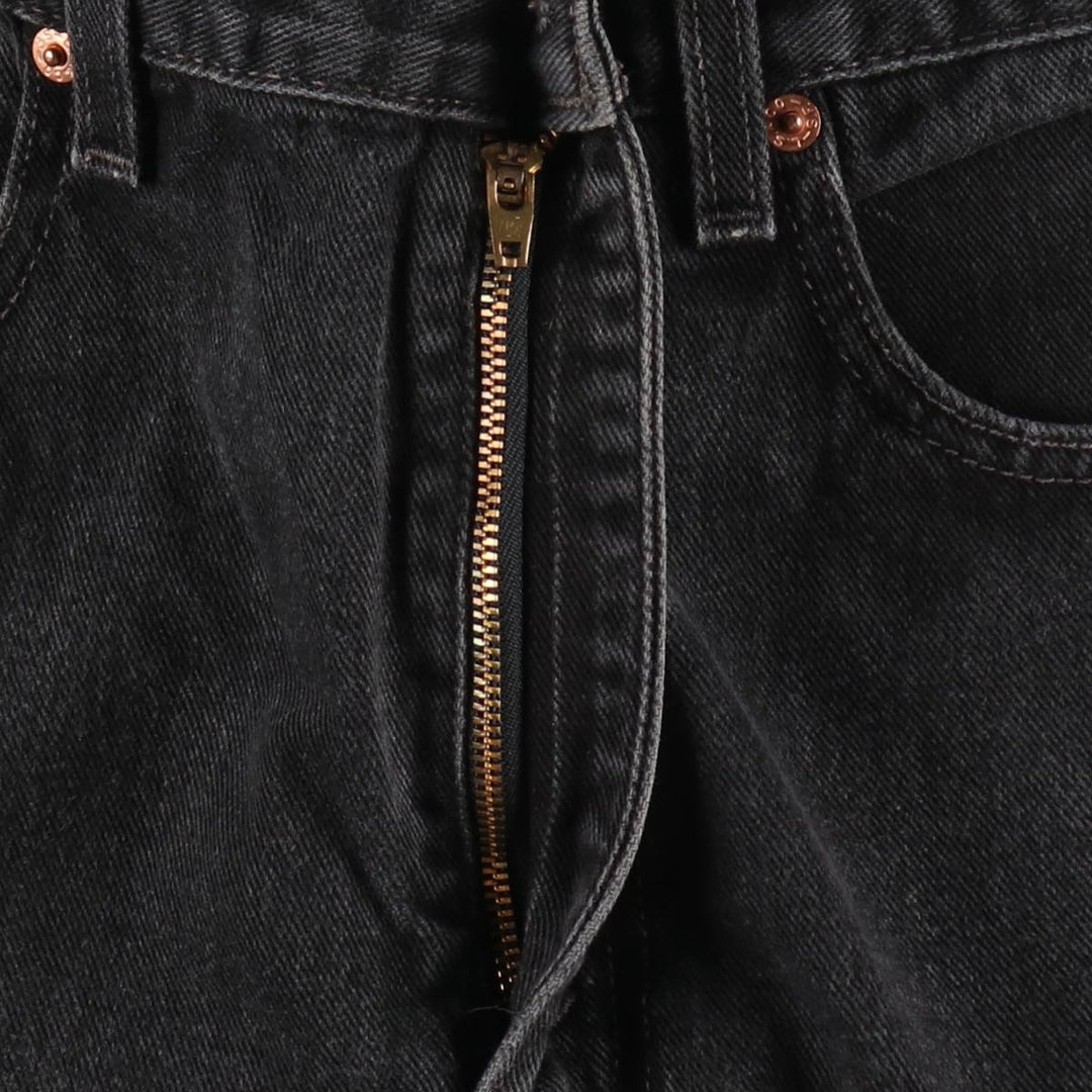 2000'S Levi's 505 Regular Fit Straight Leg Tapered Denim Pants, Black Denim, Men's Size W31 cotton black type Vintage Second Hand