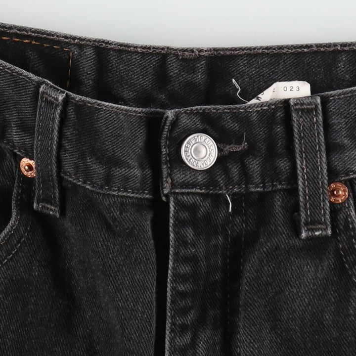 2000'S Levi's 505 Regular Fit Straight Leg Tapered Denim Pants, Black Denim, Men's Size W31 cotton black type Vintage Second Hand