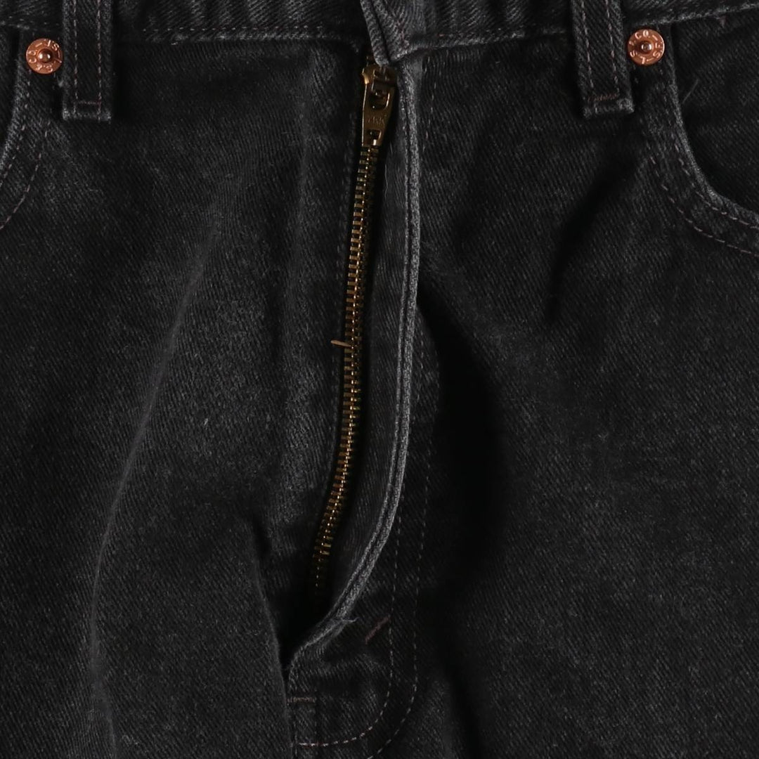 00'S Levi's 505 REGULAR FIT STRAIGHT LEG black denim tapered denim pants for men, size w33 cotton black type Vintage Second Hand
