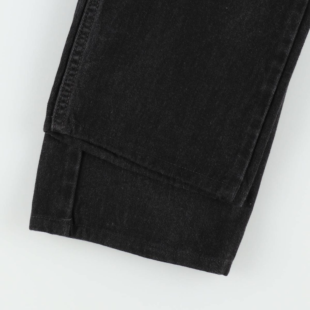 00'S Levi's 505 REGULAR FIT STRAIGHT LEG black denim tapered denim pants for men, size w33 cotton black type Vintage Second Hand