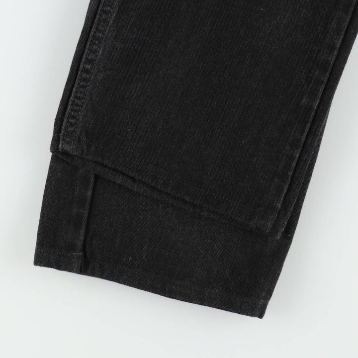 00'S Levi's 505 REGULAR FIT STRAIGHT LEG black denim tapered denim pants for men, size w33 cotton black type Vintage Second Hand