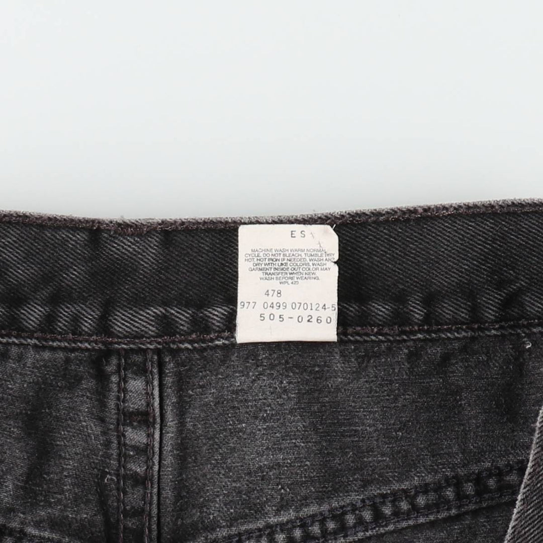 90'S Levi's 505 Black Denim Tapered Jeans, Men's Size W32 (approx.), Vintage cotton black type Vintage Second Hand