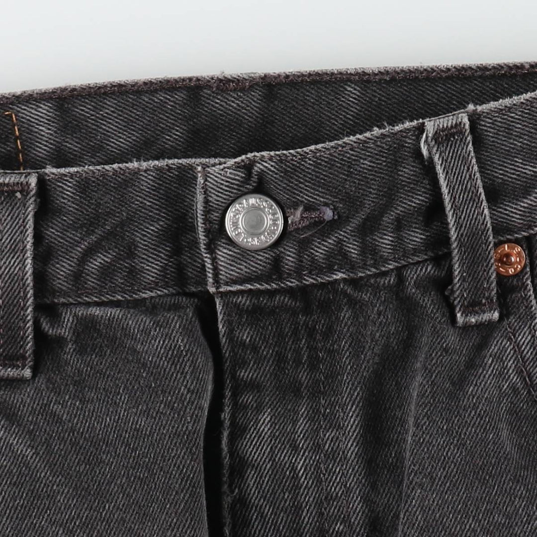 90'S Levi's 505 Black Denim Tapered Jeans, Men's Size W32 (approx.), Vintage cotton black type Vintage Second Hand