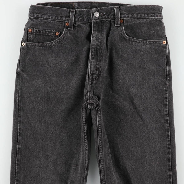 90'S Levi's 505 Black Denim Tapered Jeans, Men's Size W32 (approx.), Vintage cotton black type Vintage Second Hand