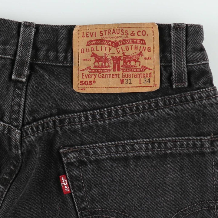 90'S Levi's 505 Black Denim Tapered Jeans, Men's Size W30 (approx.), Vintage cotton black type Vintage Second Hand