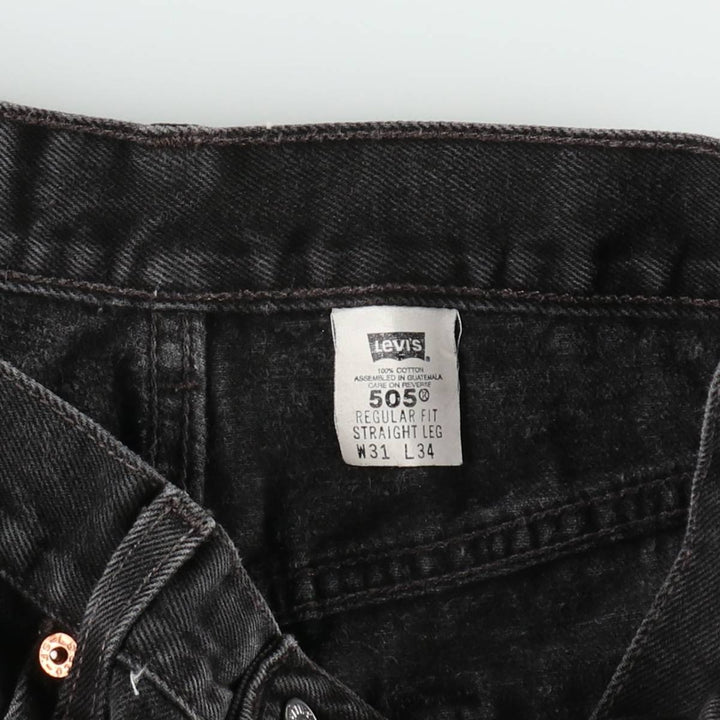 90'S Levi's 505 Black Denim Tapered Jeans, Men's Size W30 (approx.), Vintage cotton black type Vintage Second Hand