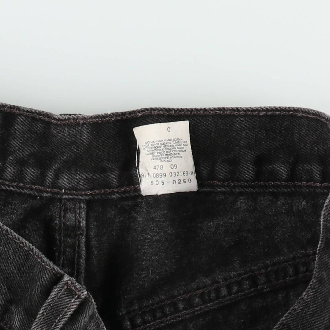 90'S Levi's 505 Black Denim Tapered Jeans, Men's Size W30 (approx.), Vintage cotton black type Vintage Second Hand