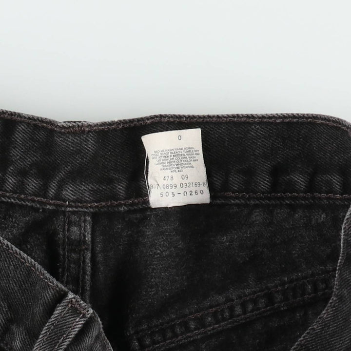 90'S Levi's 505 Black Denim Tapered Jeans, Men's Size W30 (approx.), Vintage cotton black type Vintage Second Hand